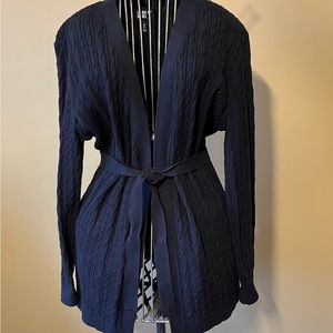 Lands End- women’s black cardigan, size small but could fit medium